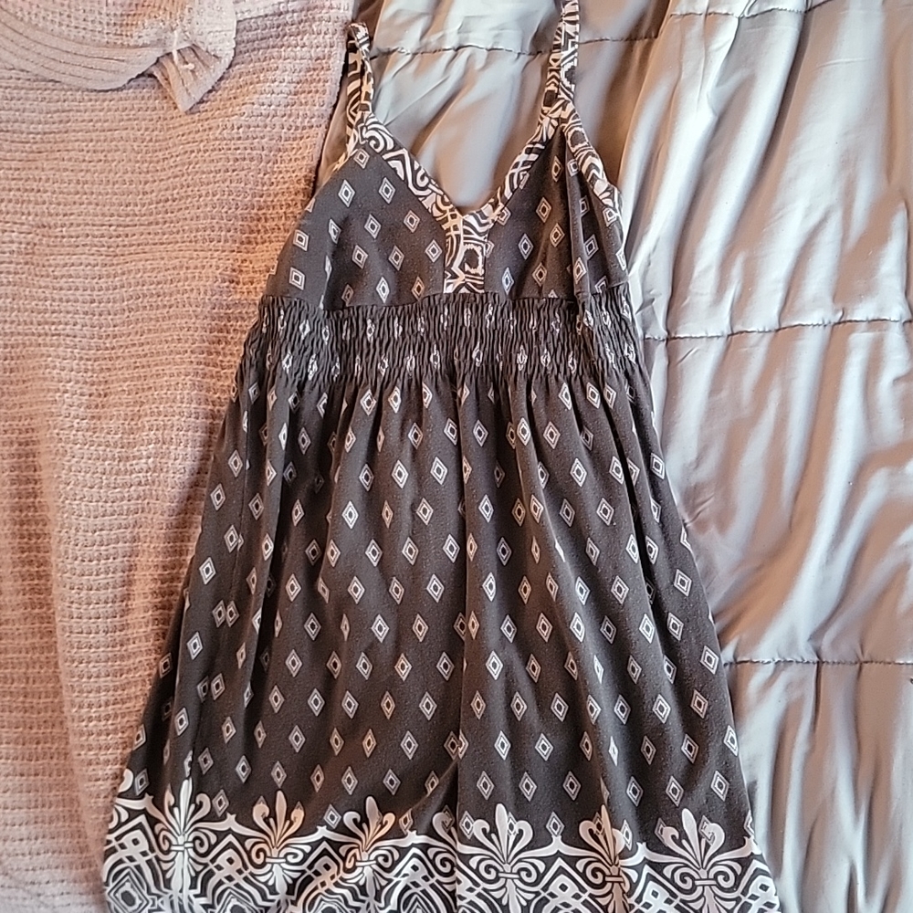 Soft Grey and white dress
